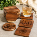 Acacia Wood Coaster Set - Set of 4