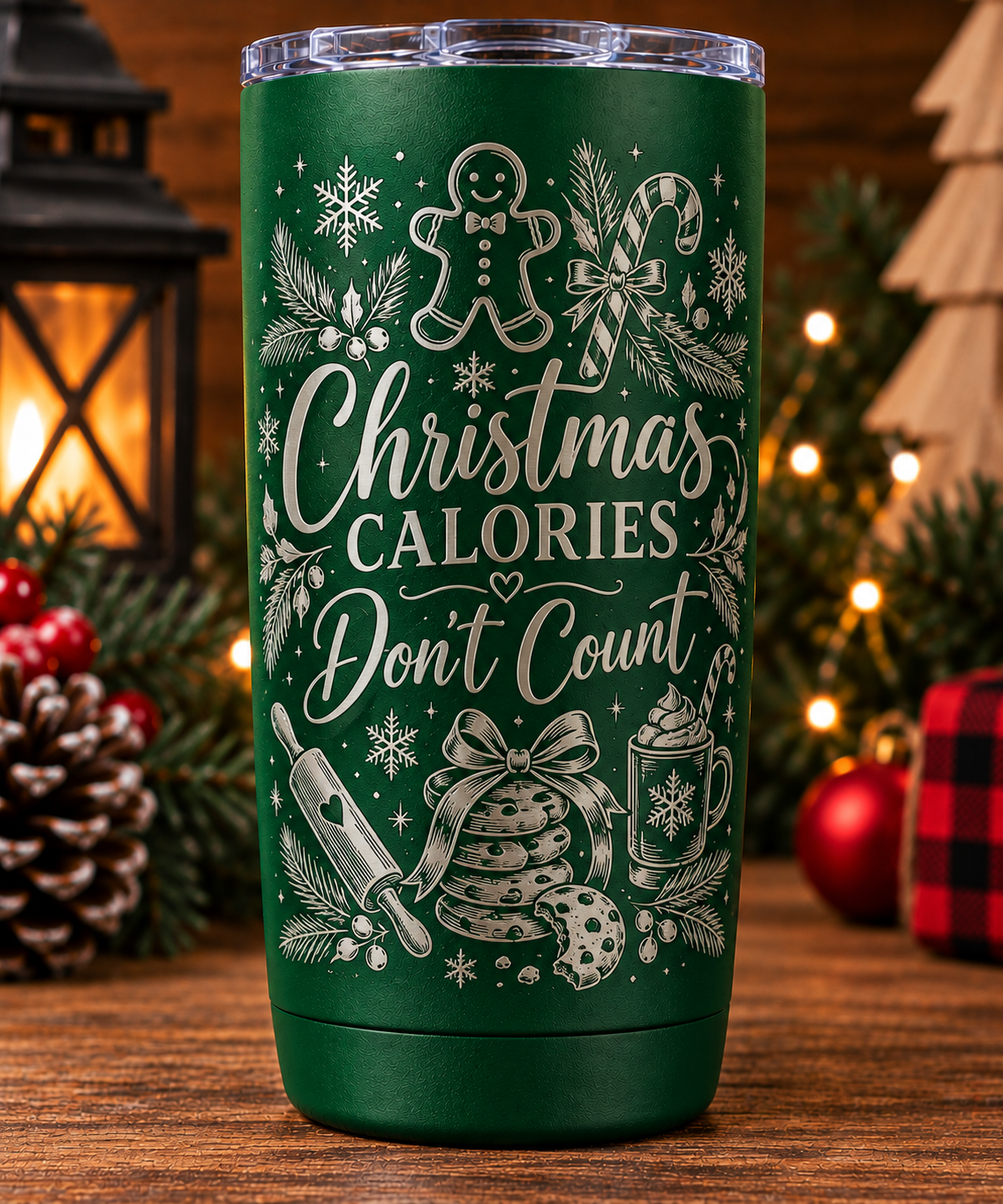 Christmas Calories Don’t Count Engraved Tumbler