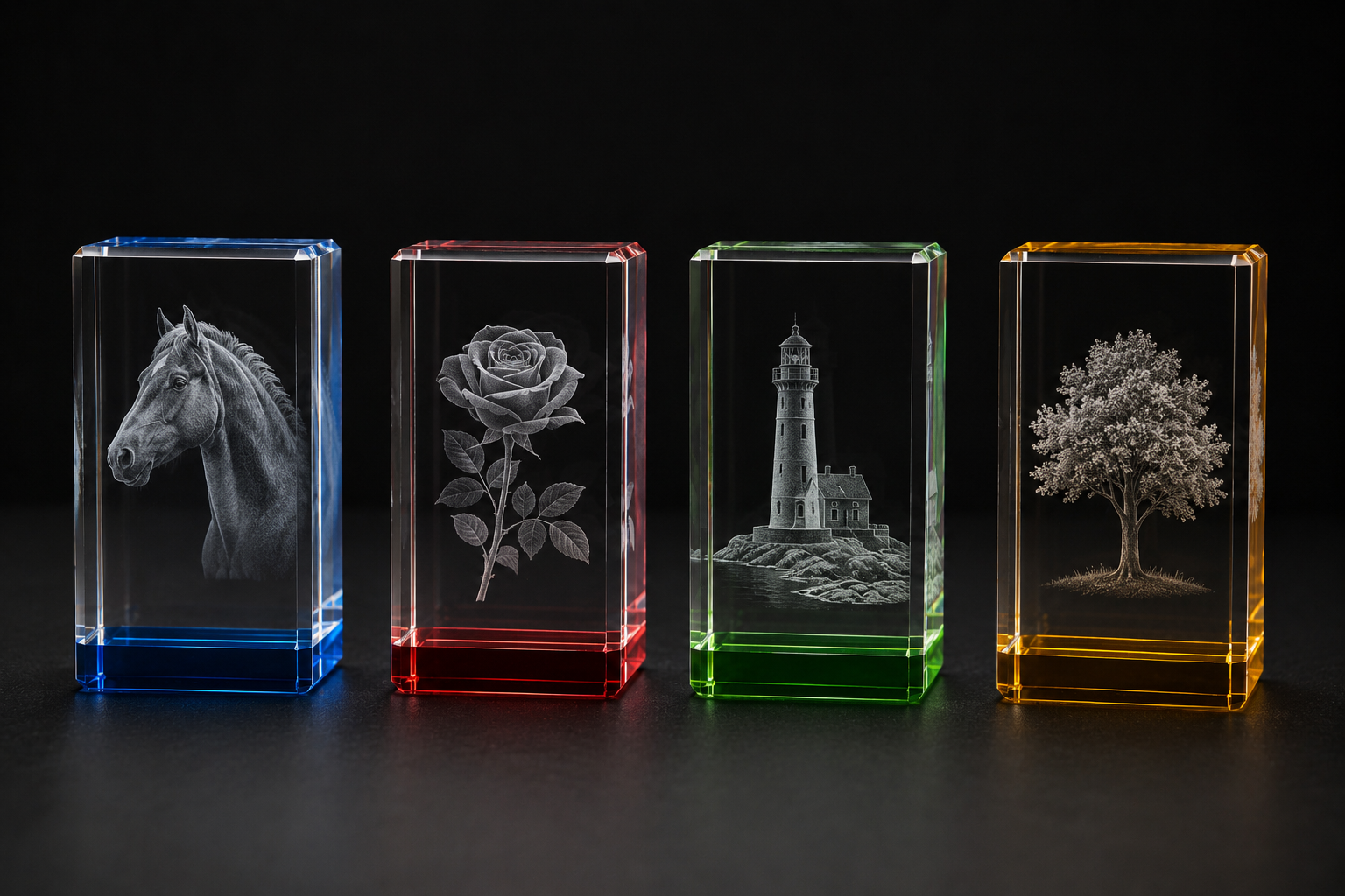 Color Accent Crystal Keepsake
