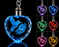 Illuminated Crystal Heart Keychain
