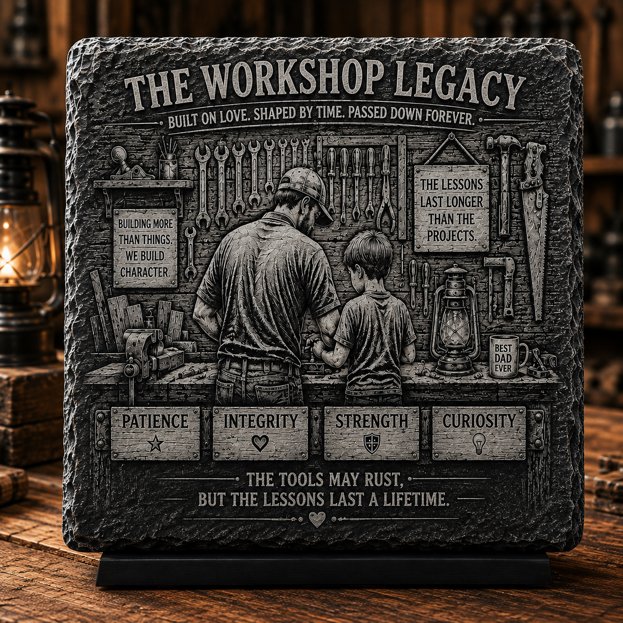 Dad’s Legacy Slate Coaster Set of 4