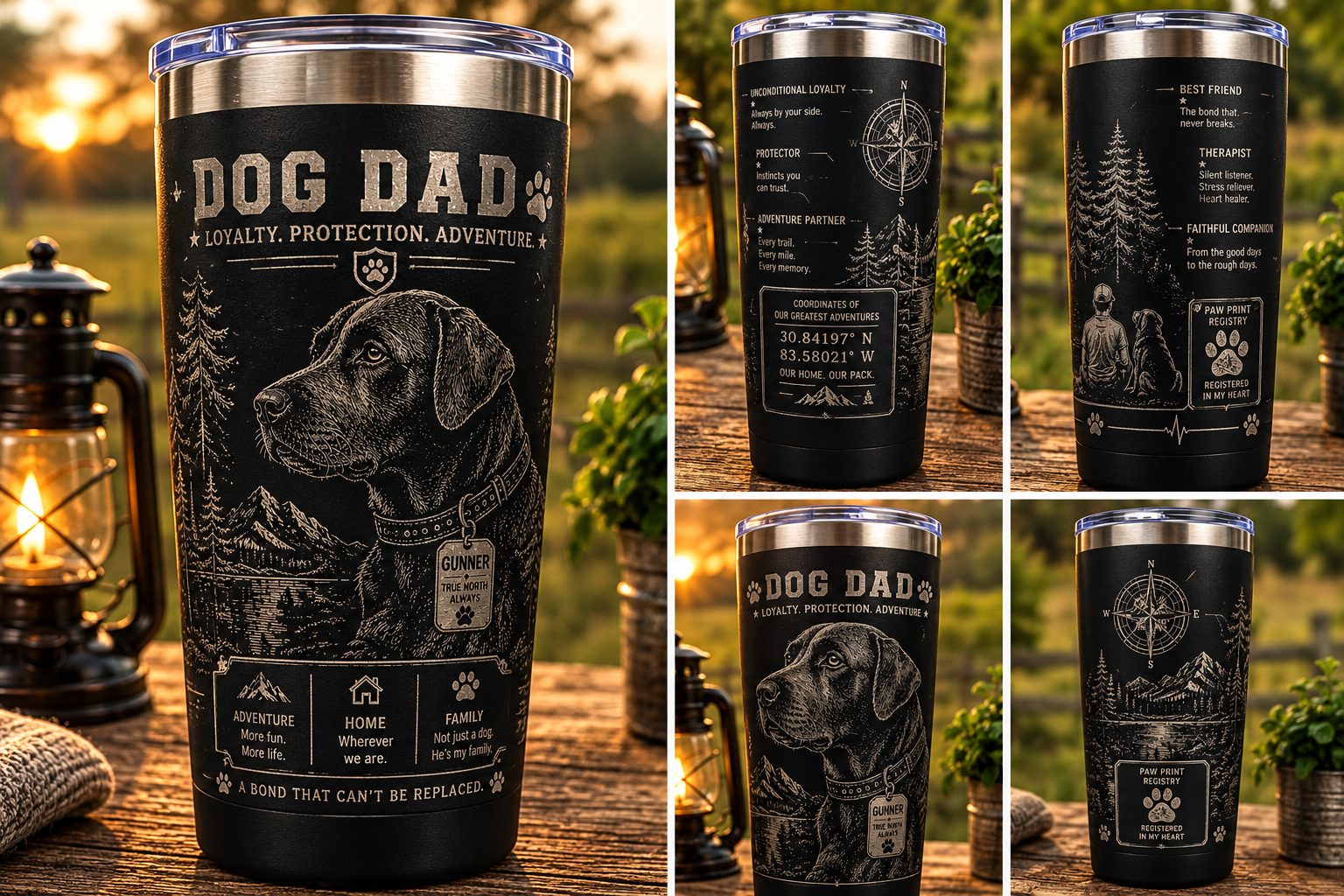 Dog Dad Adventure Tumbler