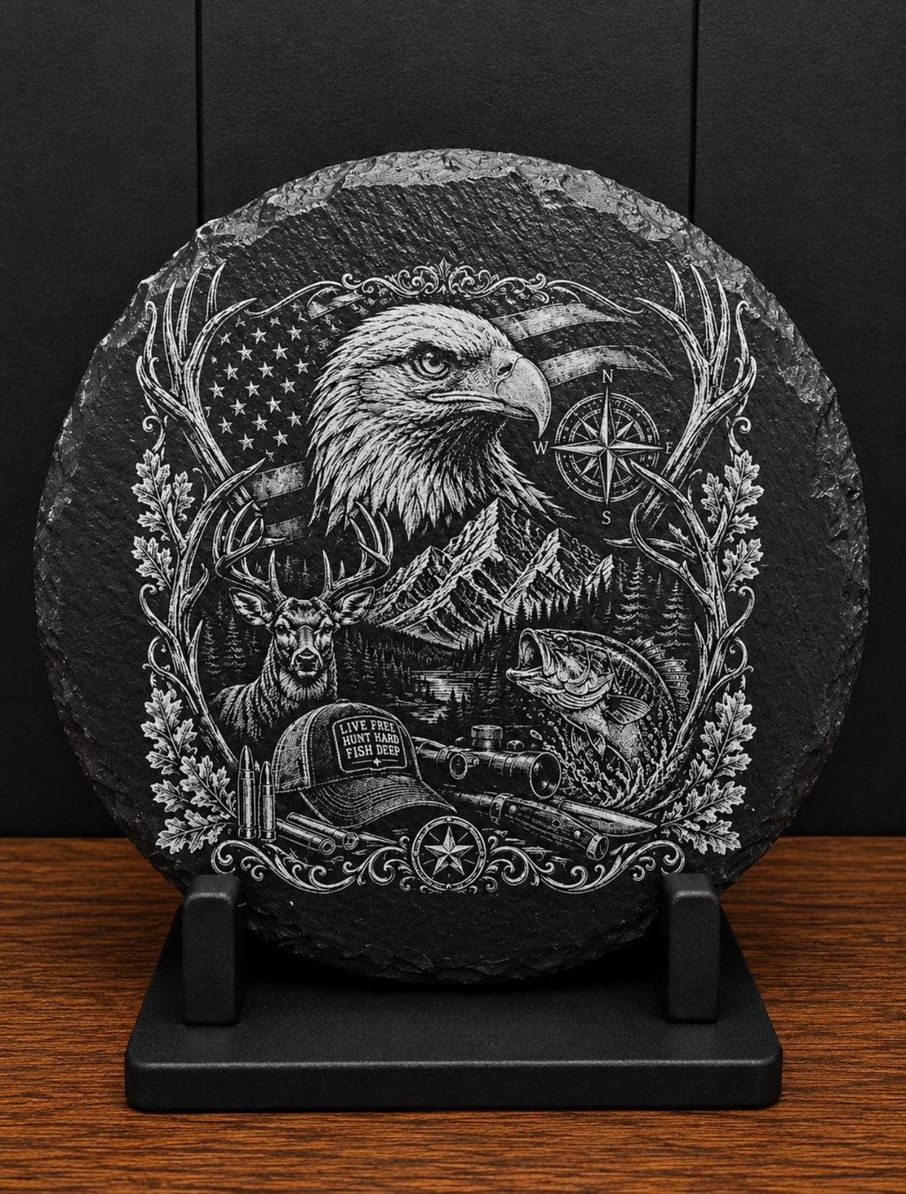 Wild Outdoors Slate Coaster Set of 4