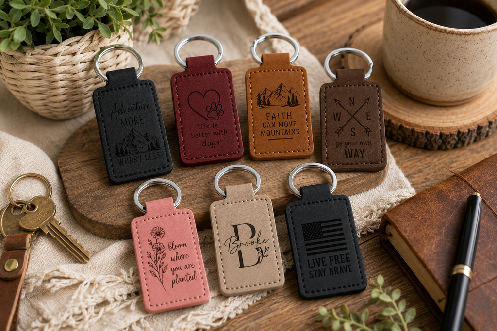 Leatherette Keychain
