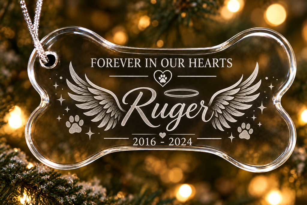 Personalized Pet Memorial Bone Ornament