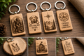Natural Wood Keepsake Keychain