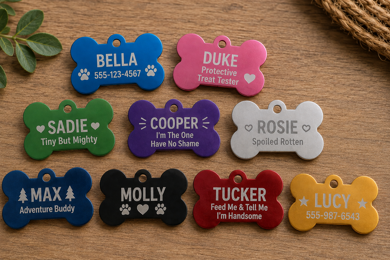 Bone-Shaped Pet ID Tag