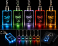 Illuminated Rectangle Crystal Keychain