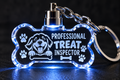 Professional Treat Inspector Crystal Bone LED Keychain