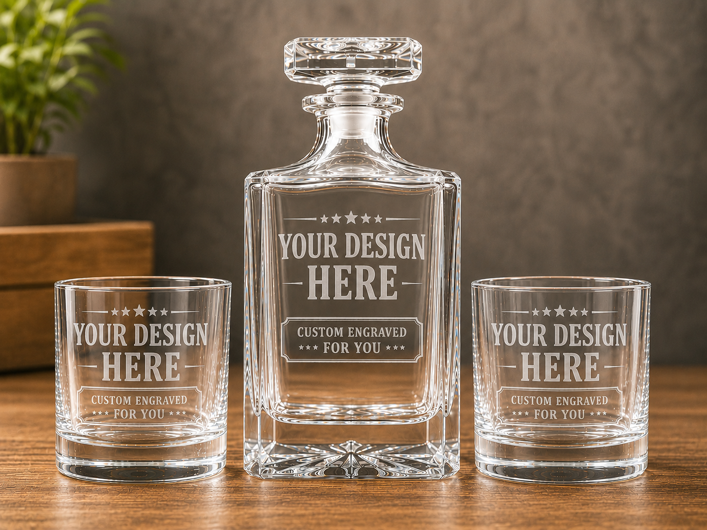 Signature Whiskey Decanter & Glass Set