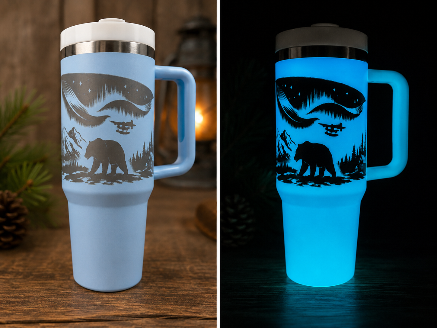 Wilderness Bear Glow-in-the-Dark  Tumbler