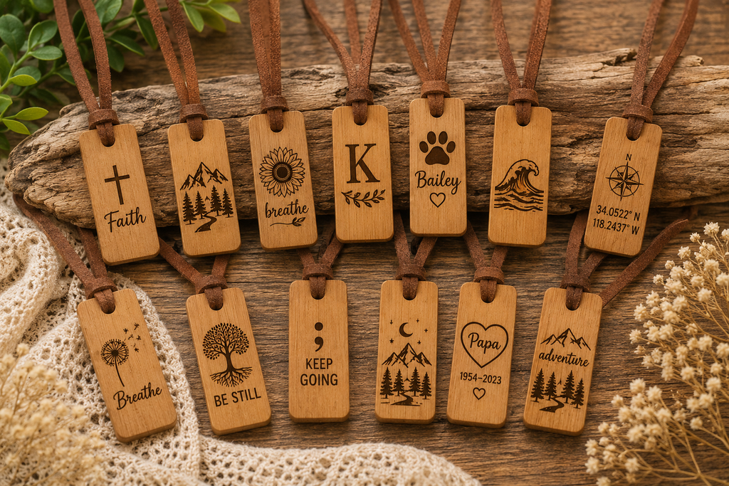 Wood Pendant Necklace