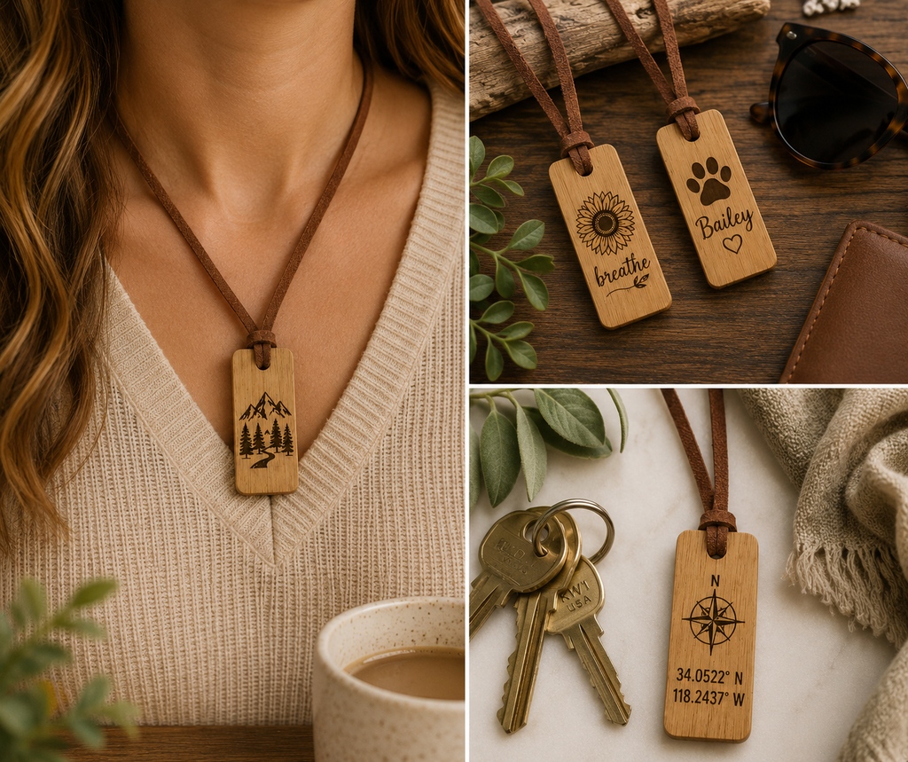 Wood Pendant Necklace