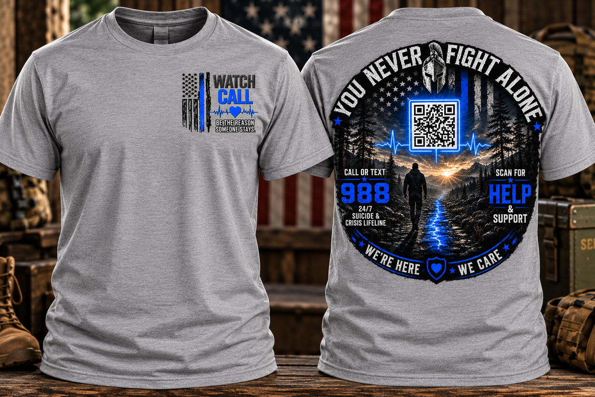 You Never Fight Alone 988 Suicide Prevention T-Shirt